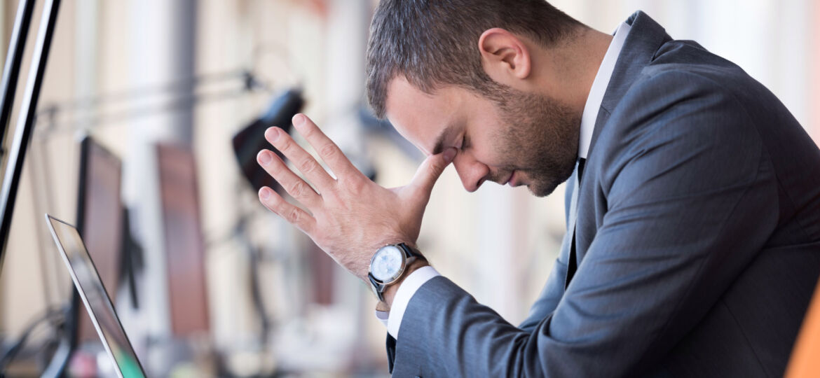 frustrated young business man