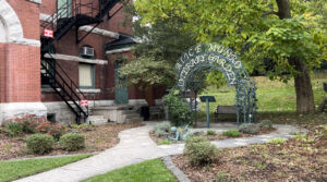 Alice Munro monument in Wingham, Ontario