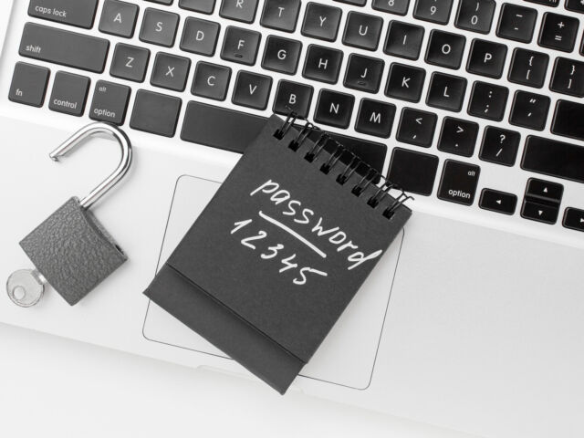 flat-lay-laptop-with-lock-key