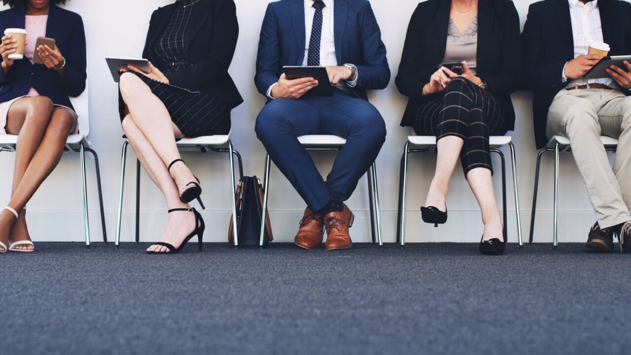 line-group-business-people-interview-using-tech-devices-while-waiting-hr-recruitment-row-businesspeople-hiring-hire-candidates-wait-queue-professional-opportunity Line, group and business people for interview using tech devices while waiting for hr recruitment. Row, businesspeople and hiring or hire candidates wait in queue for professional opportunity.