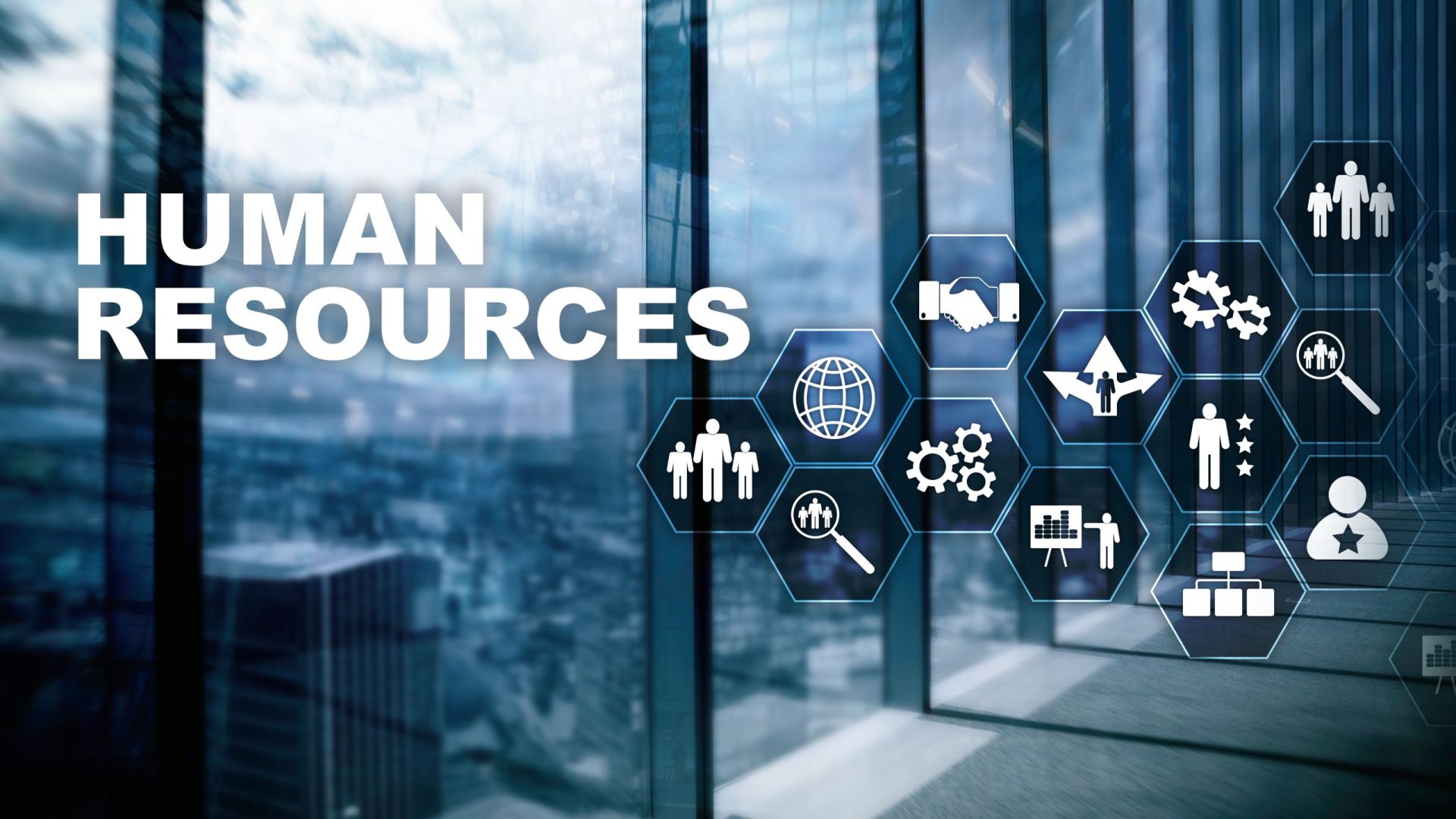 Human Resources HR management concept. Human resources pool, customer care and employees.