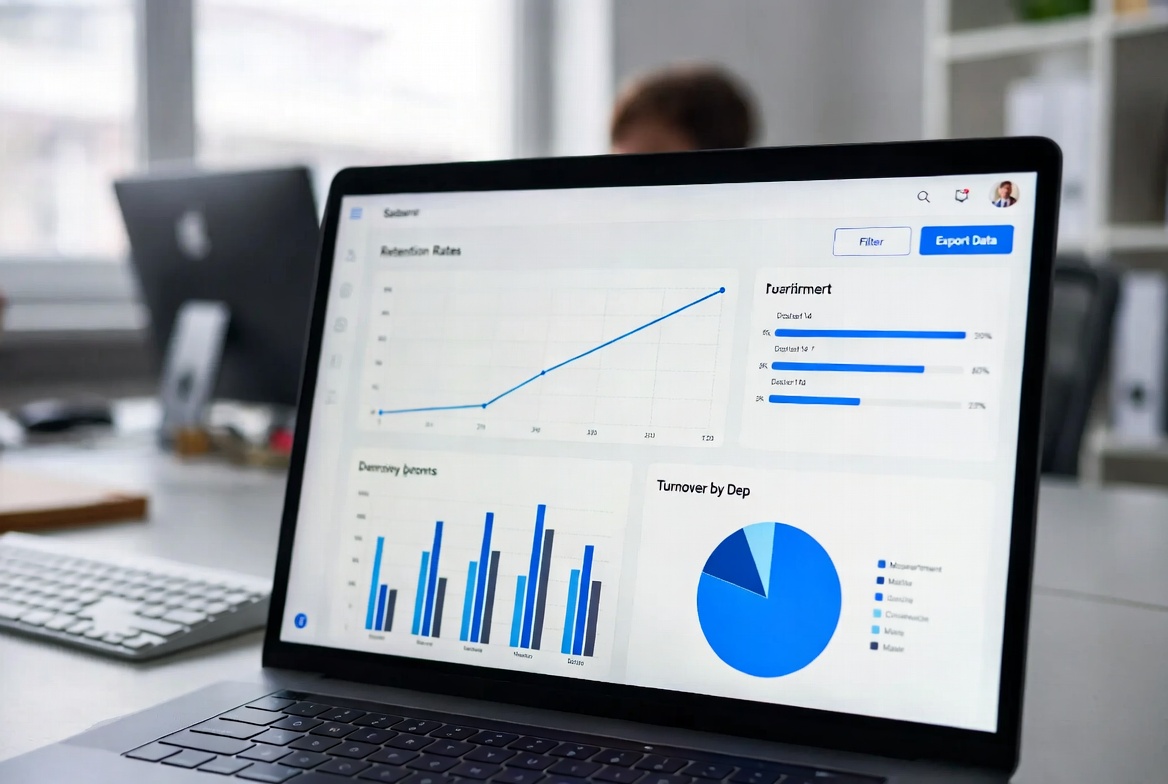 Employee retention and turnover analytics dashboard