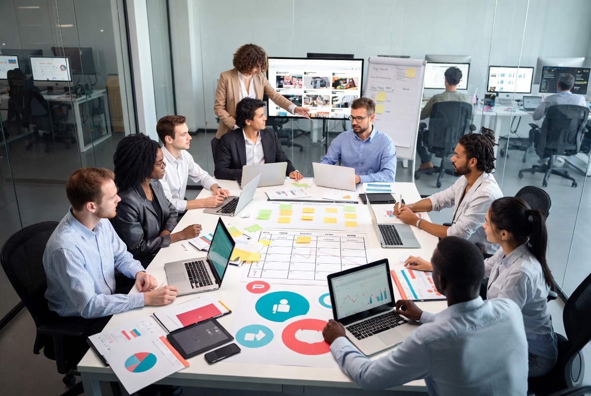 Marketing team managing content demands