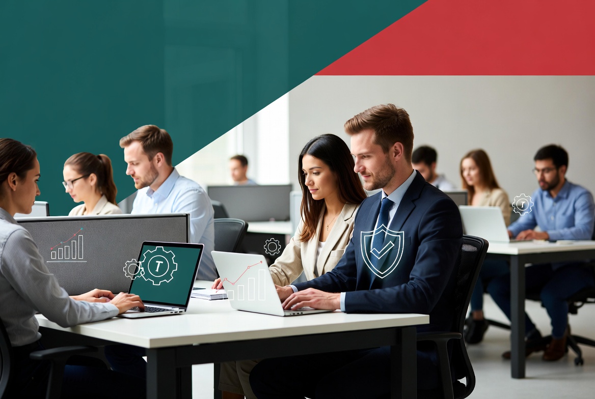 Business team dealing with recurring IT problems