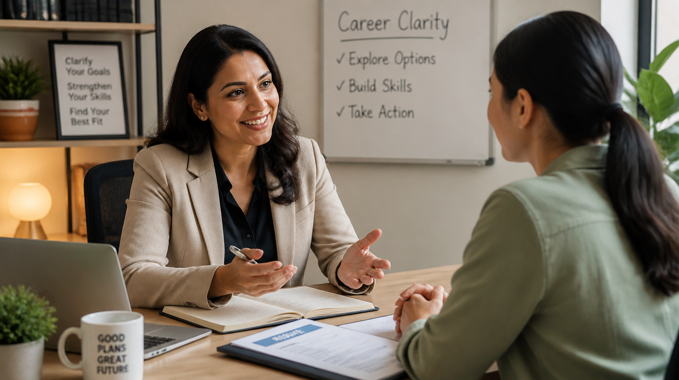 Career counselor meeting with a job seeker