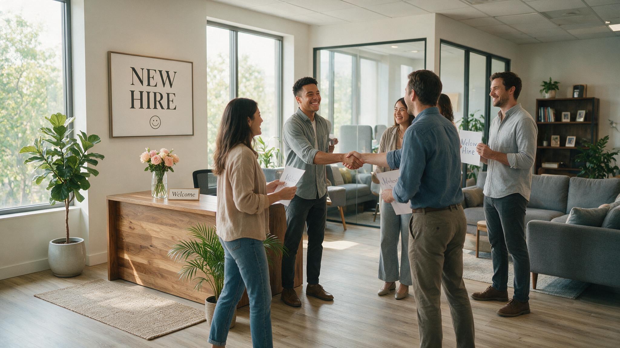Confident job seeker starting a new role
