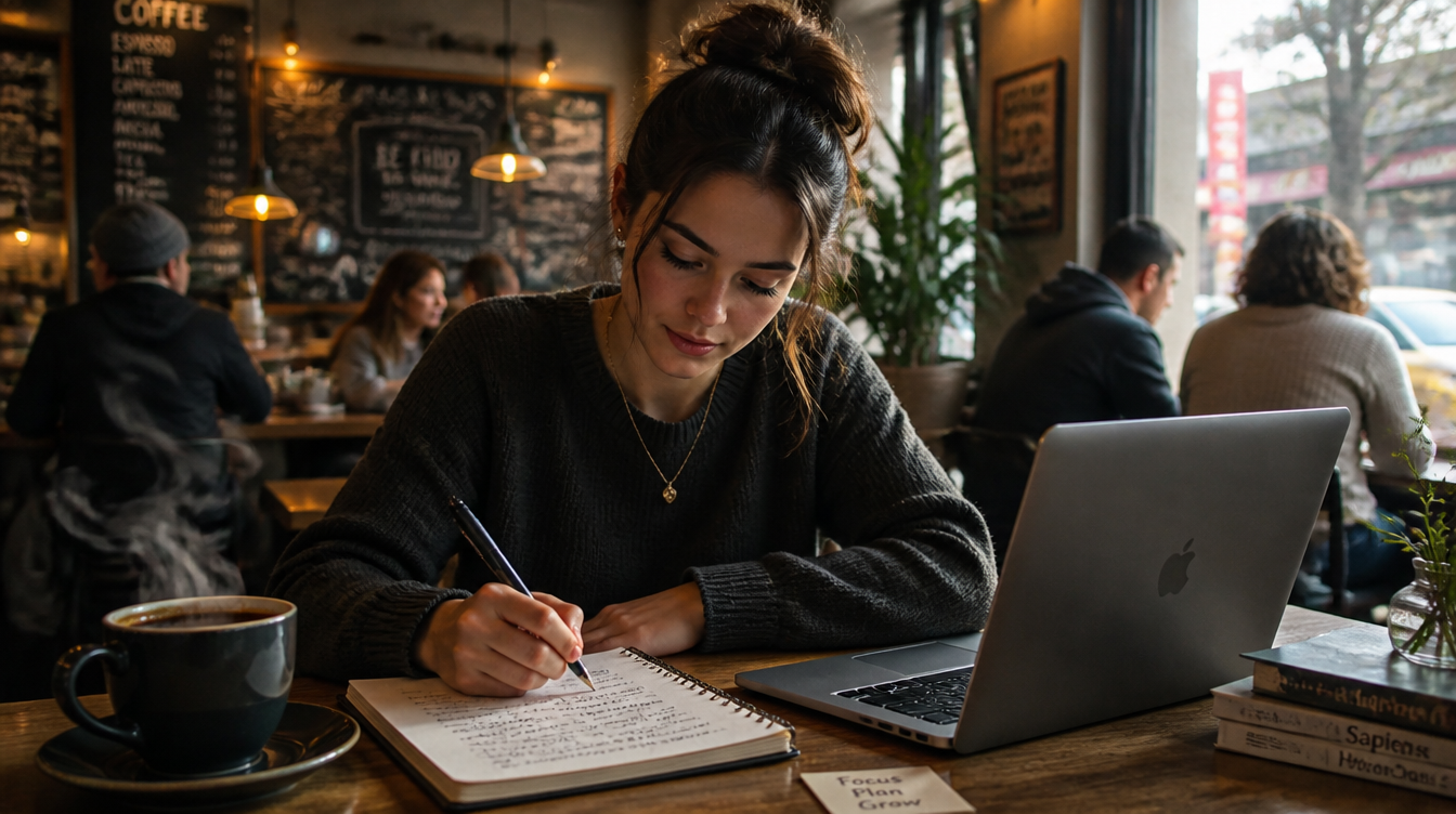 Person writing notes to reflect on a rejection