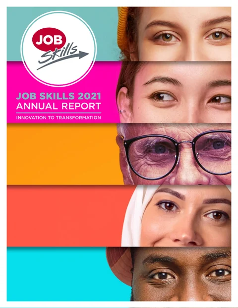 Cover of the Job Skills 2021 Annual Report