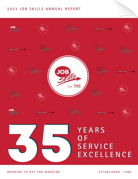 Cover of the Job Skills 2023 Annual Report